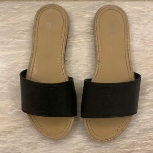 Asos Ferne Jelly Espadrille sandal slide in black